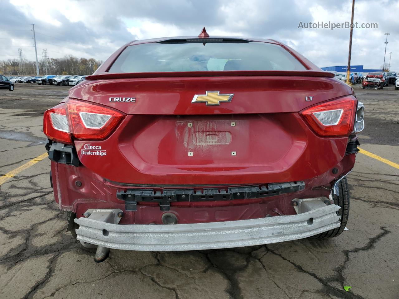 2018 Chevrolet Cruze Lt Red vin: 1G1BD5SM0J7185677