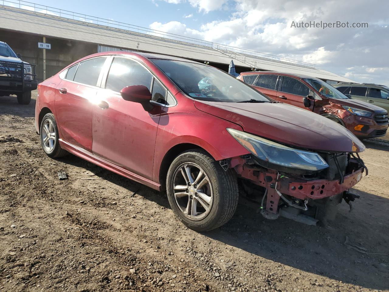 2017 Chevrolet Cruze Lt Red vin: 1G1BE5SM0H7178218