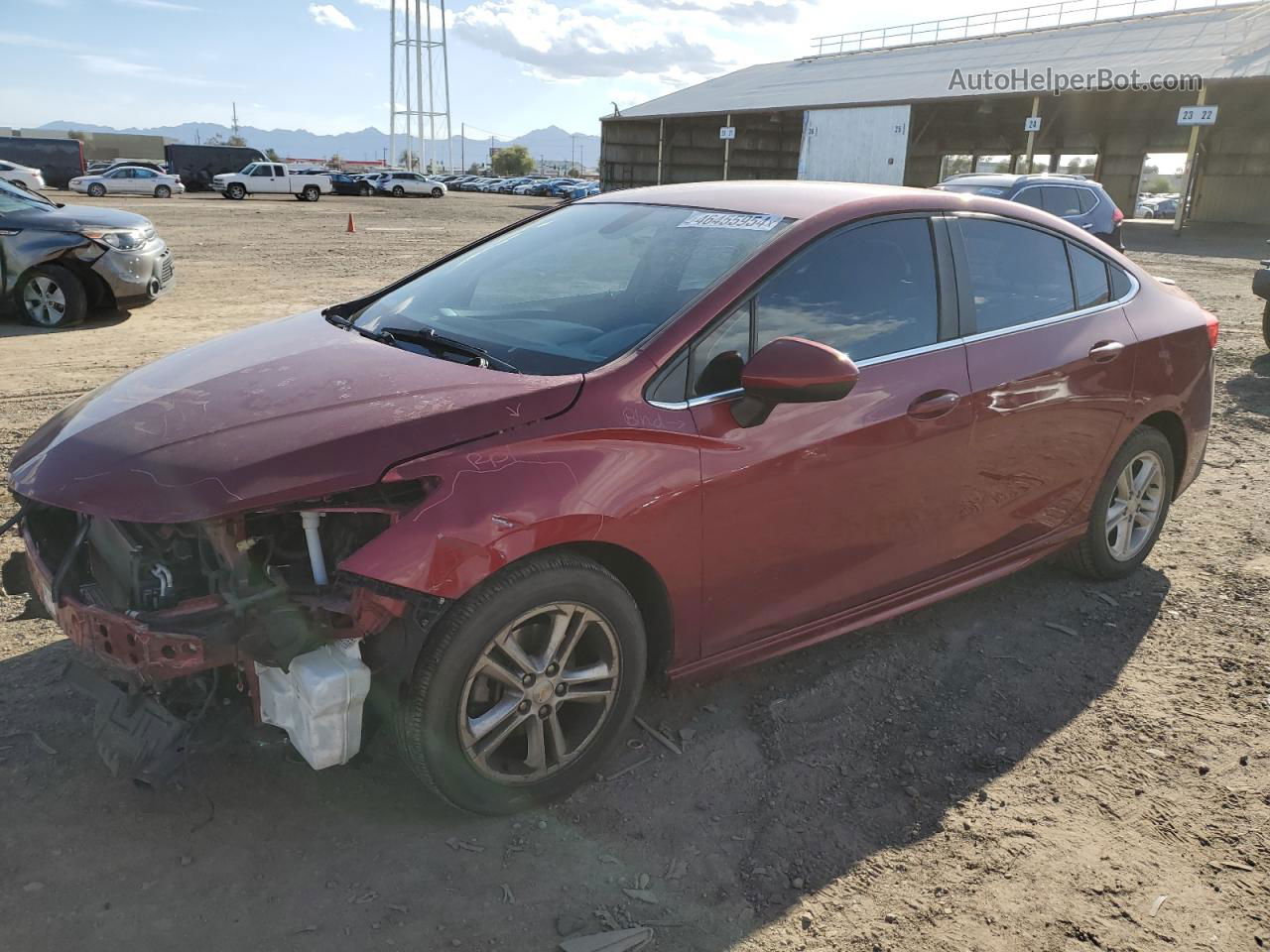 2017 Chevrolet Cruze Lt Red vin: 1G1BE5SM0H7178218