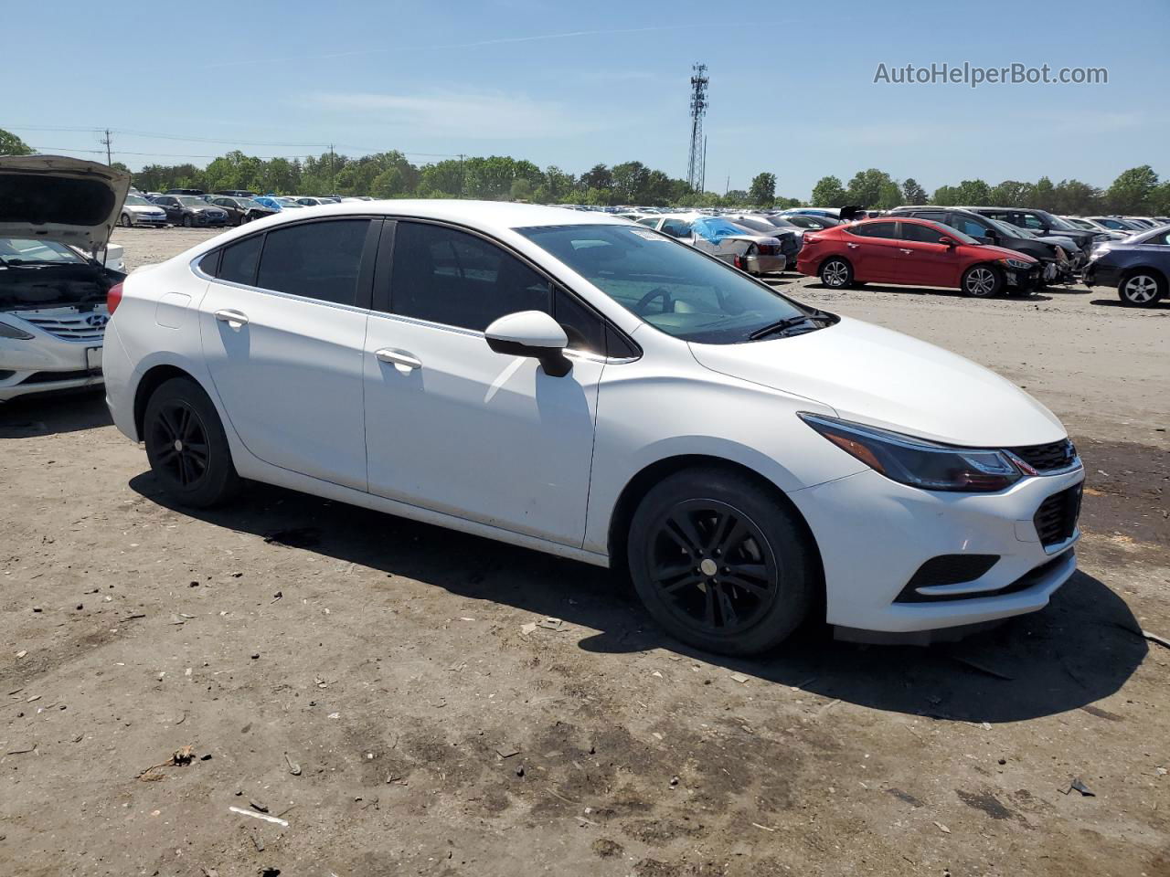 2017 Chevrolet Cruze Lt White vin: 1G1BE5SM0H7179529