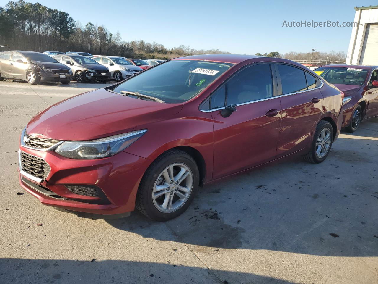 2017 Chevrolet Cruze Lt Burgundy vin: 1G1BE5SM0H7184178