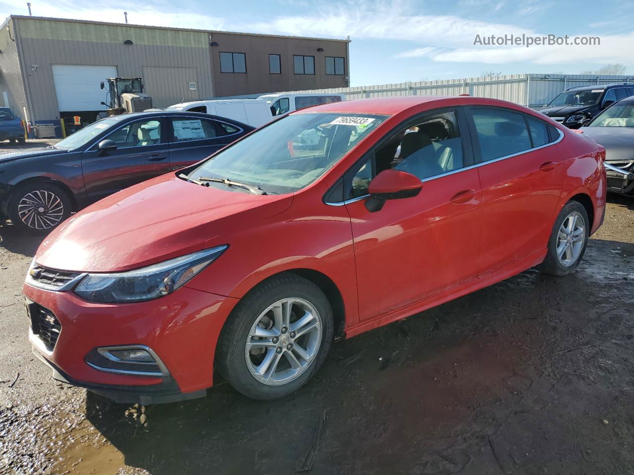 2017 Chevrolet Cruze Lt Red vin: 1G1BE5SM0H7252432