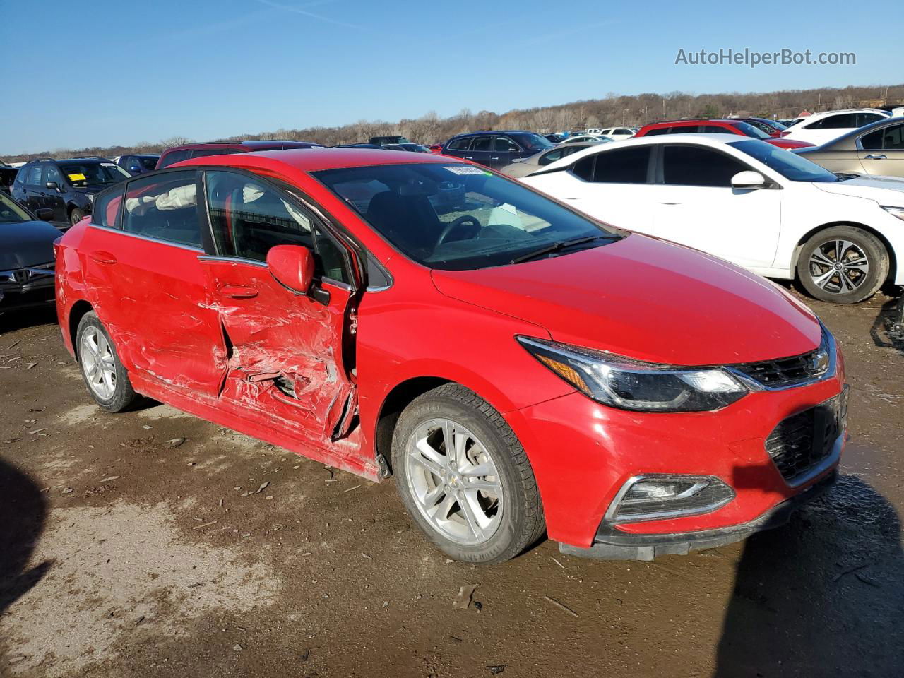 2017 Chevrolet Cruze Lt Red vin: 1G1BE5SM0H7252432