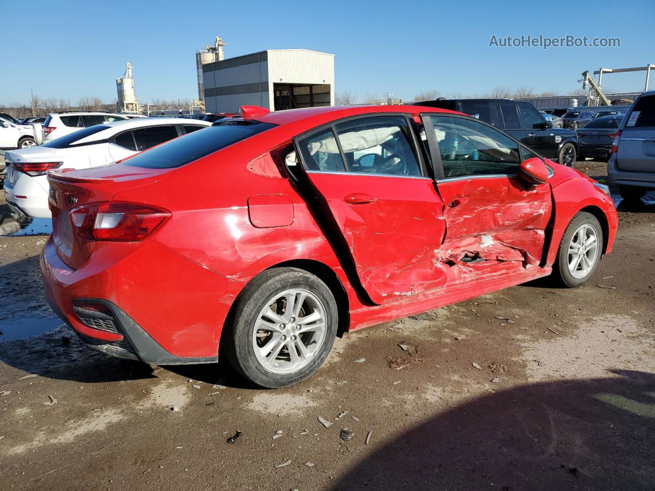 2017 Chevrolet Cruze Lt Red vin: 1G1BE5SM0H7252432