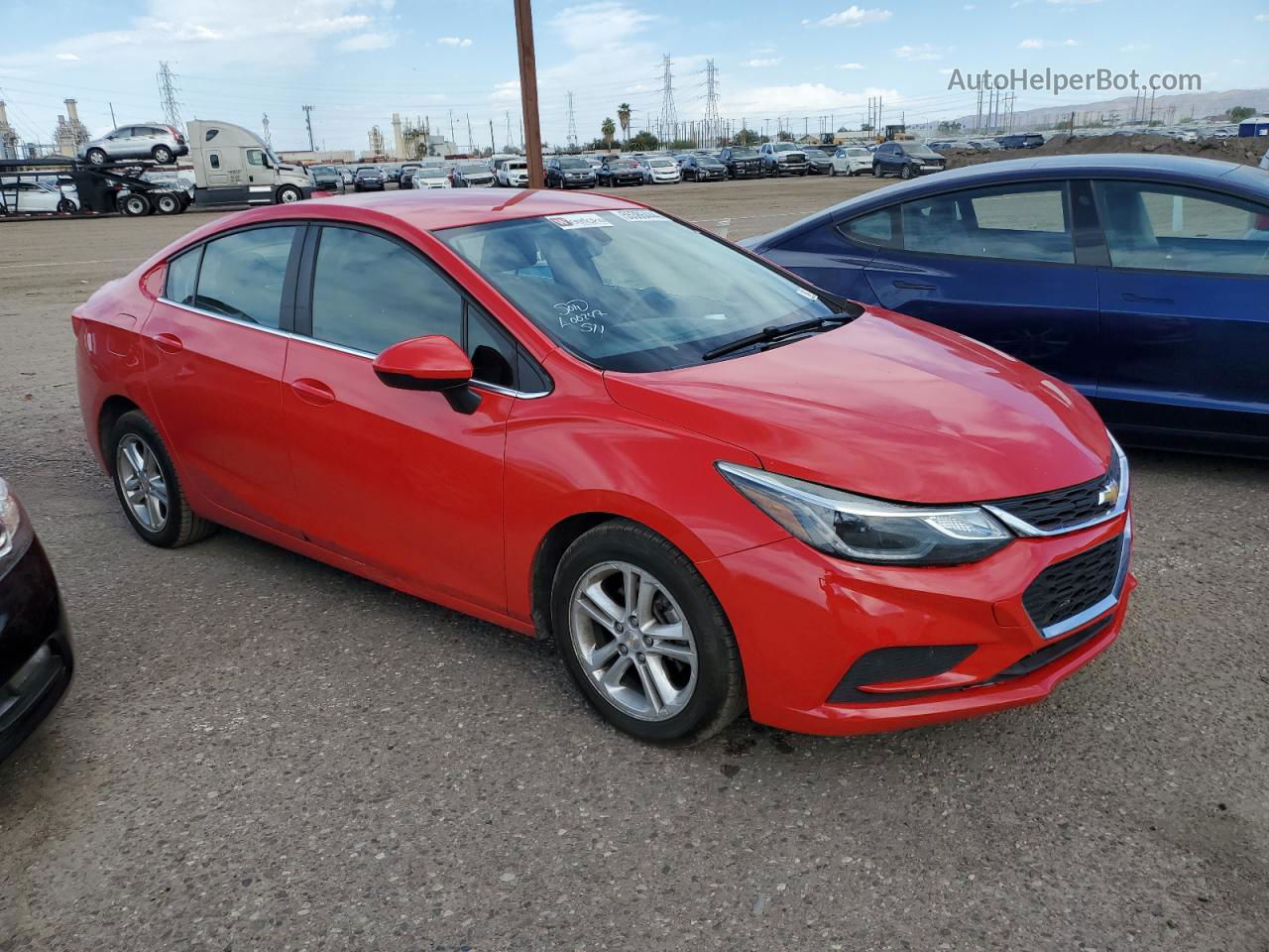 2018 Chevrolet Cruze Lt Red vin: 1G1BE5SM0J7177334