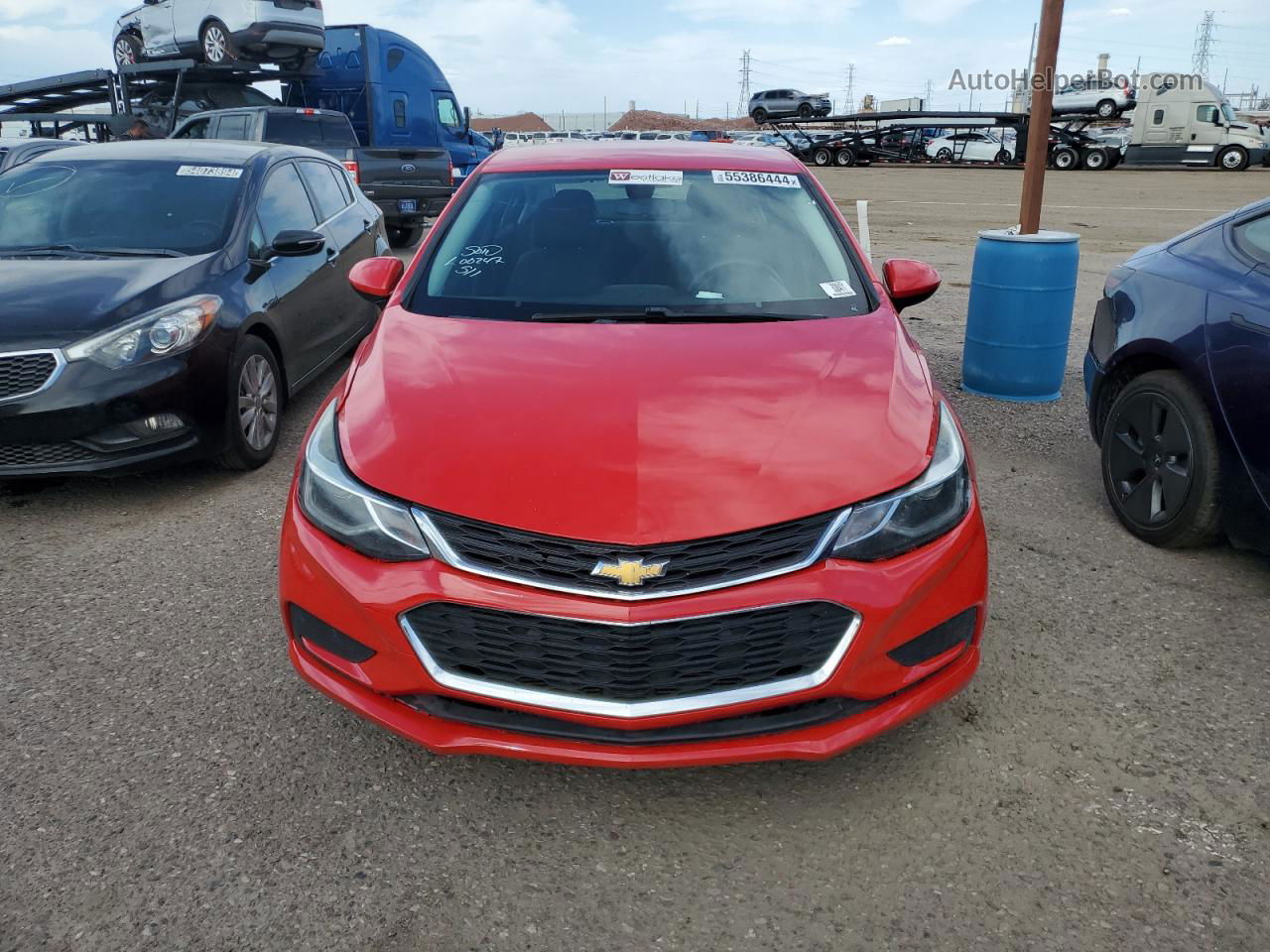 2018 Chevrolet Cruze Lt Red vin: 1G1BE5SM0J7177334