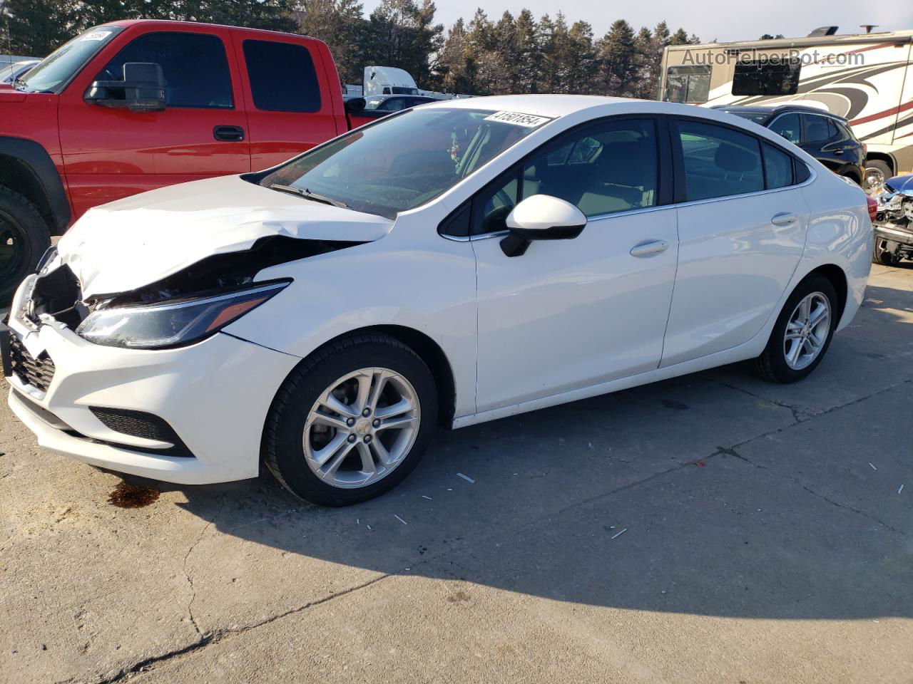 2018 Chevrolet Cruze Lt White vin: 1G1BE5SM0J7241842