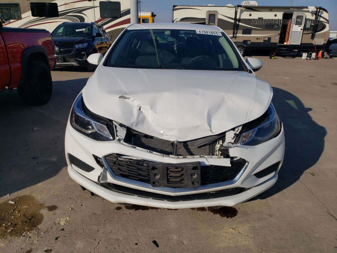 2018 Chevrolet Cruze Lt White vin: 1G1BE5SM0J7241842