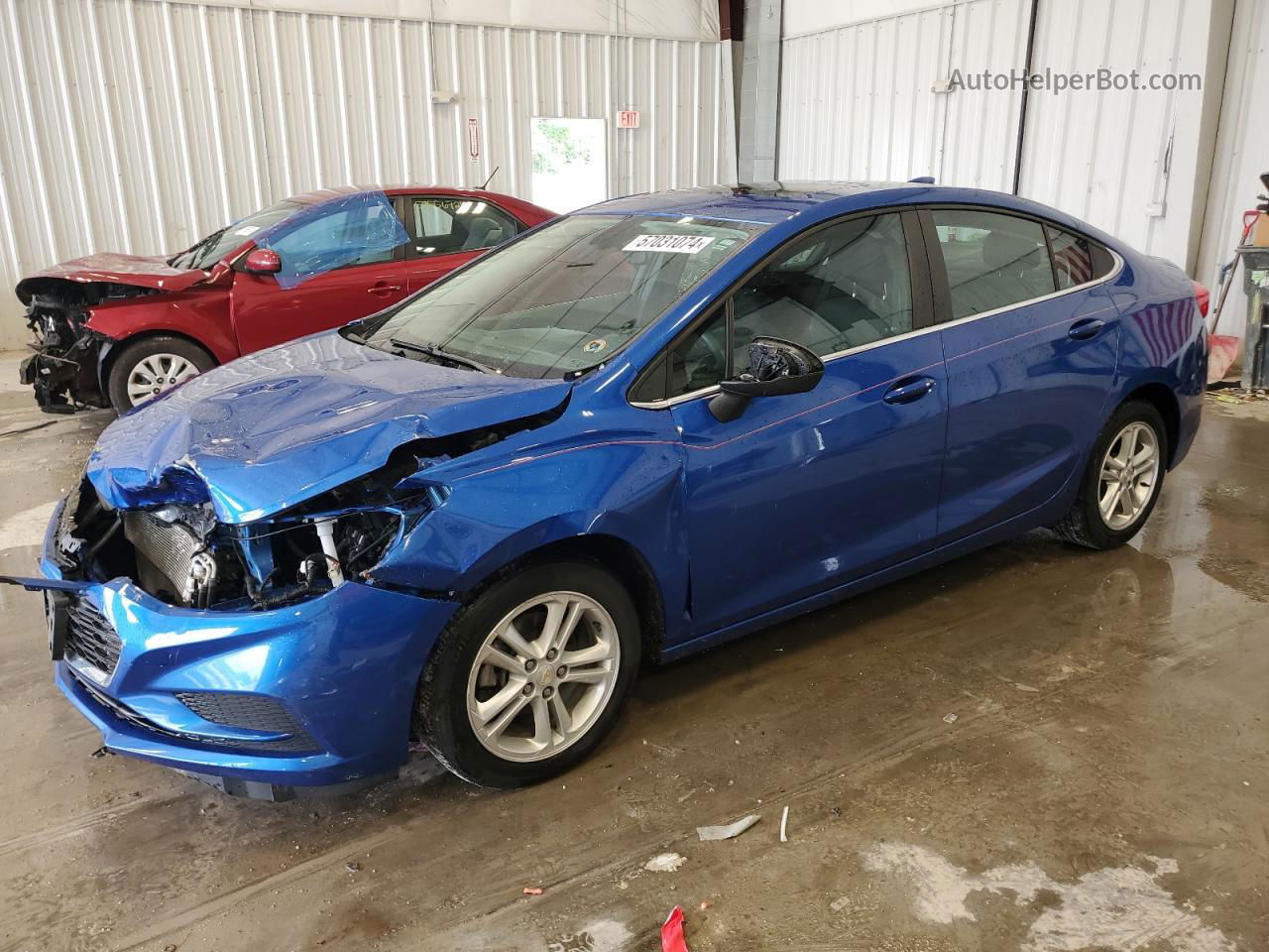 2017 Chevrolet Cruze Lt Blue vin: 1G1BE5SM1H7170998