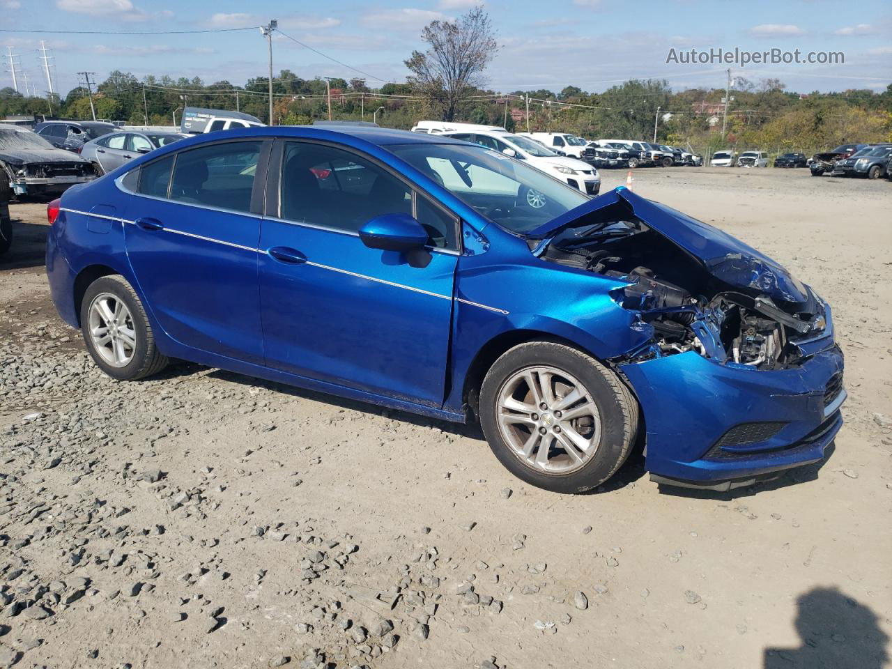 2017 Chevrolet Cruze Lt Синий vin: 1G1BE5SM1H7201845