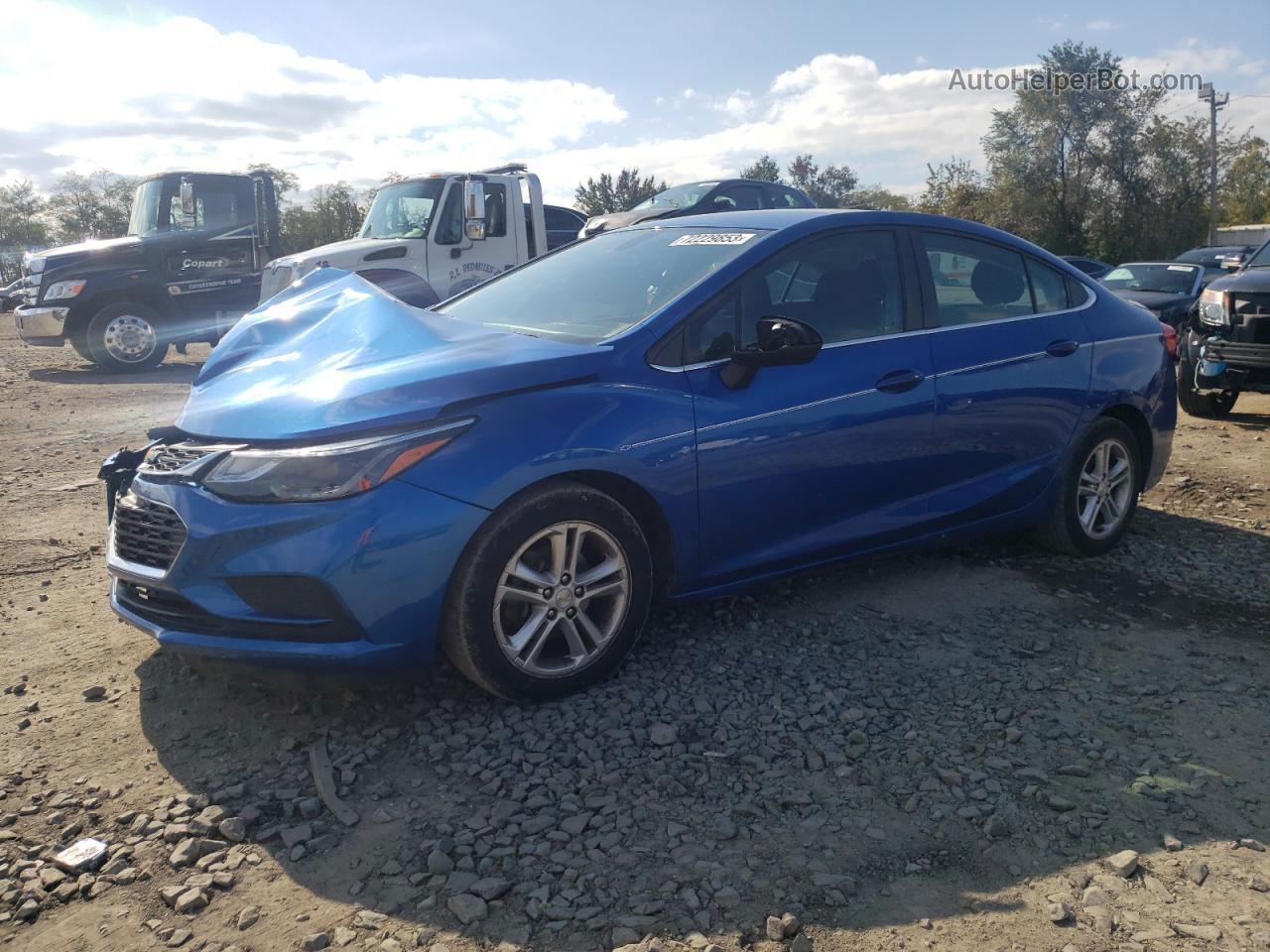 2017 Chevrolet Cruze Lt Синий vin: 1G1BE5SM1H7201845