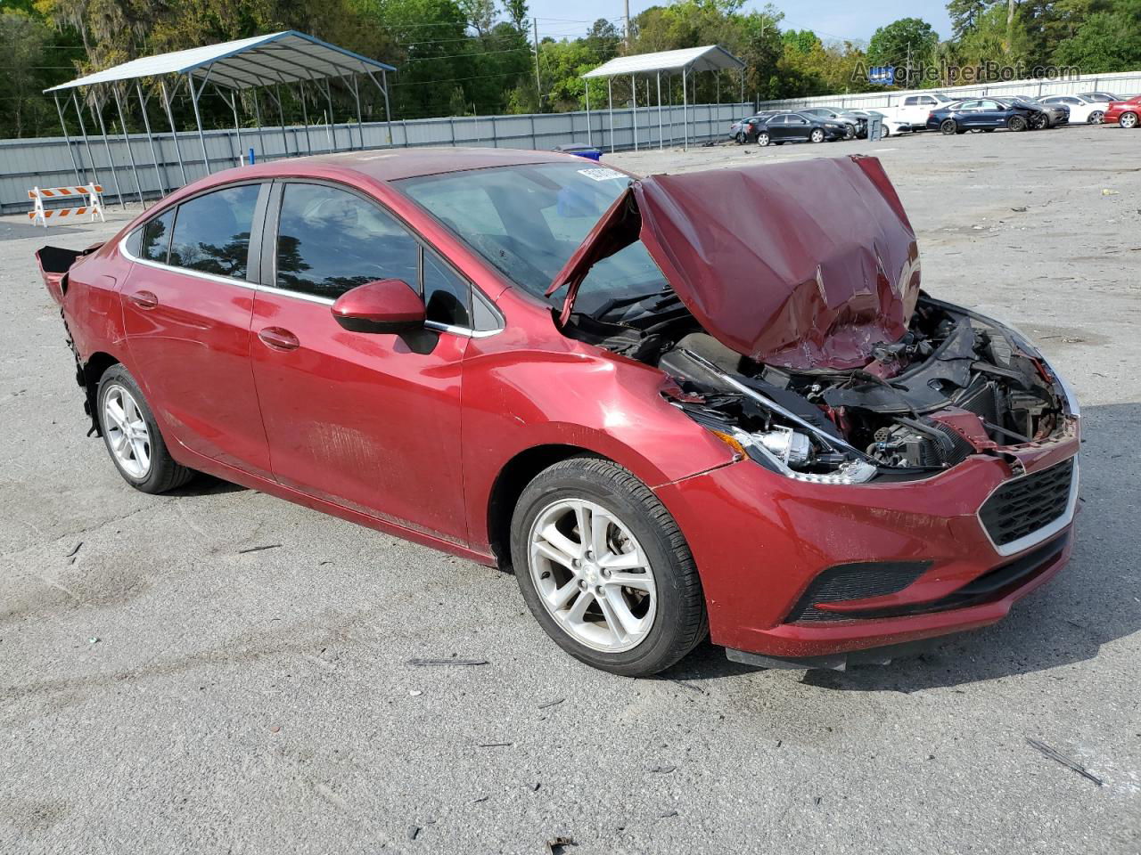 2017 Chevrolet Cruze Lt Red vin: 1G1BE5SM1H7242668