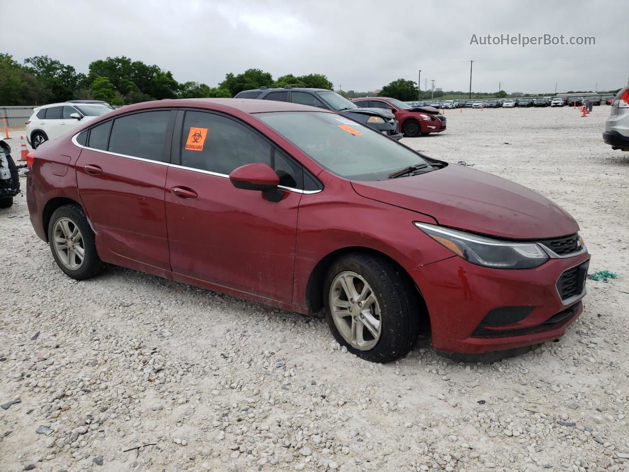 2018 Chevrolet Cruze Lt Maroon vin: 1G1BE5SM1J7160431