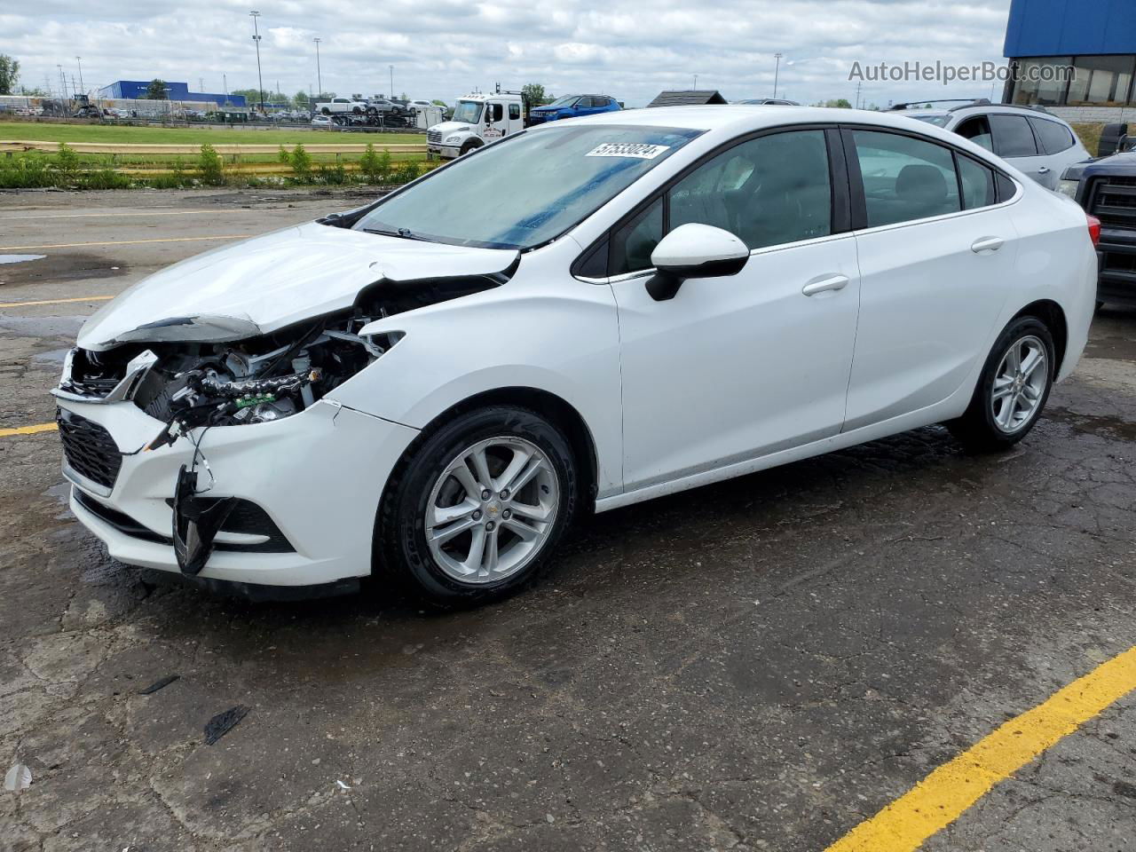 2018 Chevrolet Cruze Lt White vin: 1G1BE5SM1J7188830