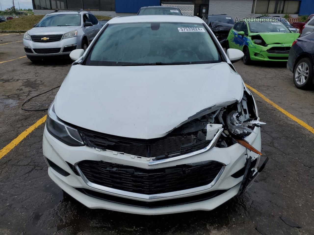 2018 Chevrolet Cruze Lt White vin: 1G1BE5SM1J7188830