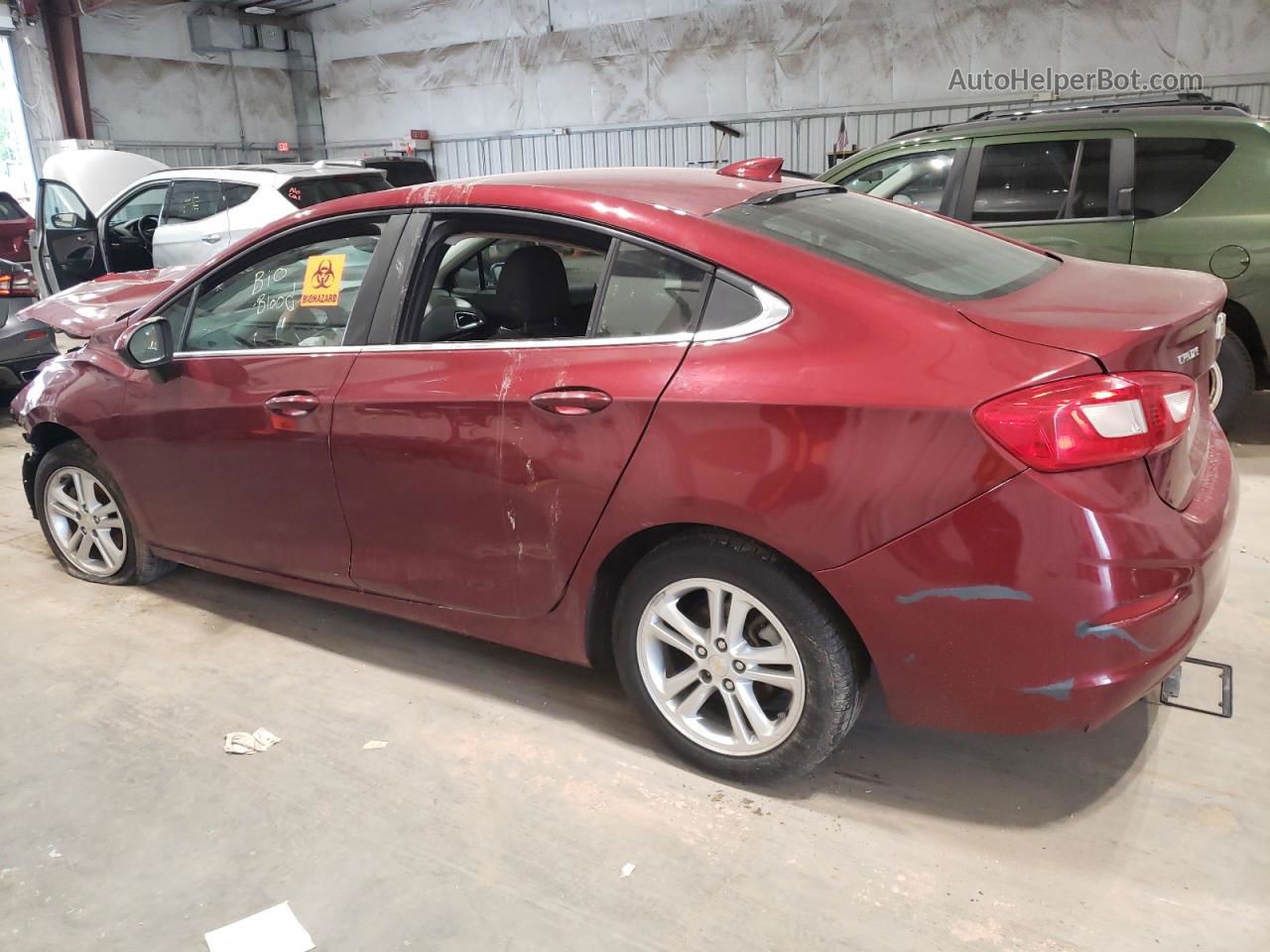 2016 Chevrolet Cruze Lt Бордовый vin: 1G1BE5SM2G7295023