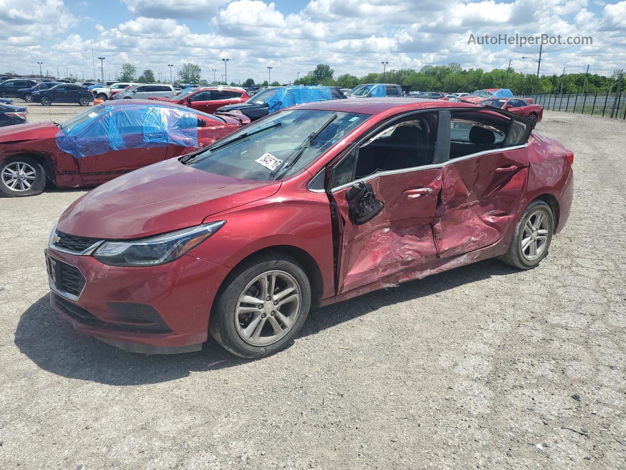 2017 Chevrolet Cruze Lt Maroon vin: 1G1BE5SM2H7149982