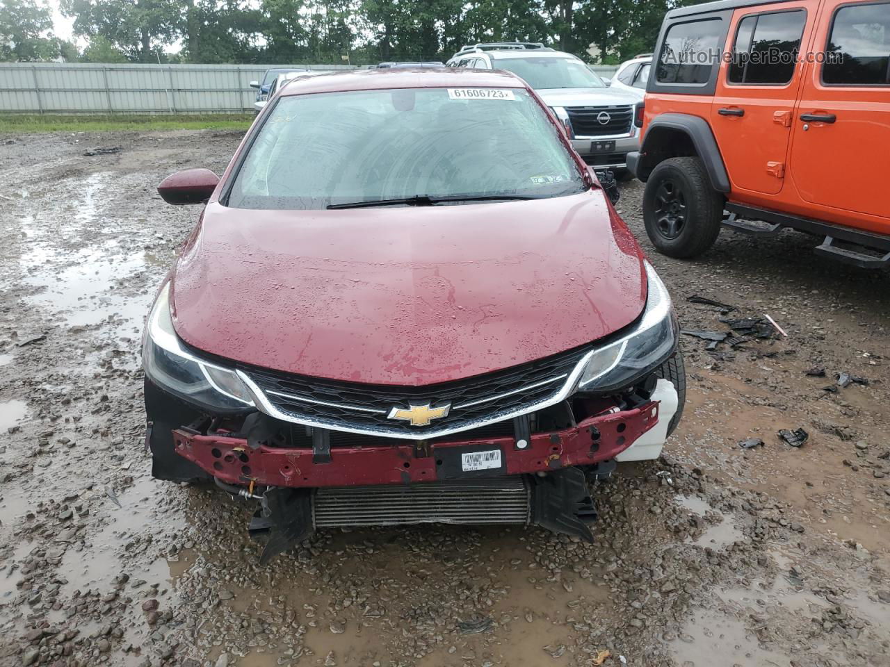 2018 Chevrolet Cruze Lt Red vin: 1G1BE5SM2J7136638