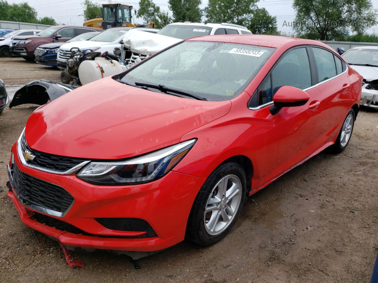 2018 Chevrolet Cruze Lt Red vin: 1G1BE5SM2J7165640