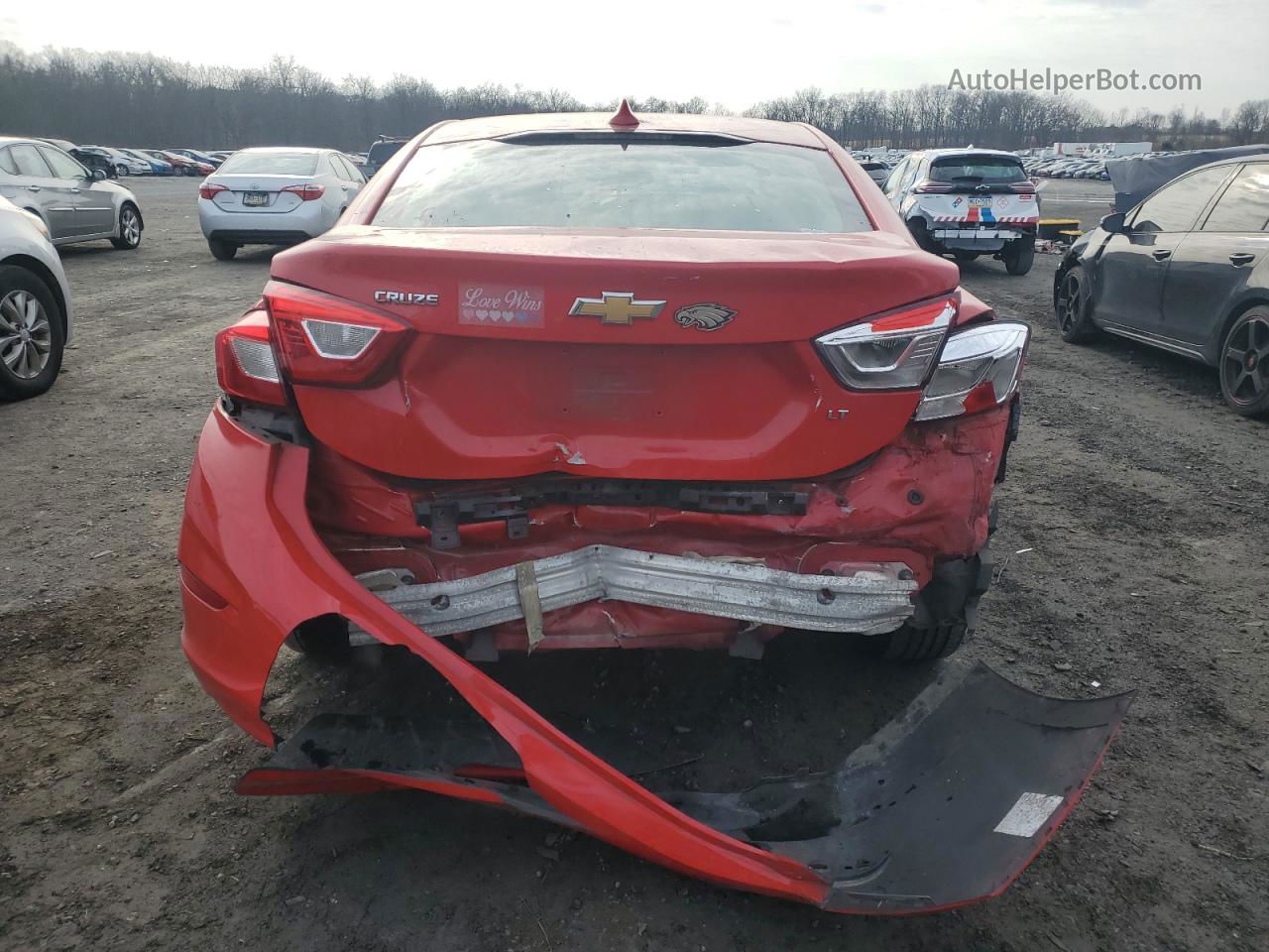 2018 Chevrolet Cruze Lt Red vin: 1G1BE5SM2J7166433