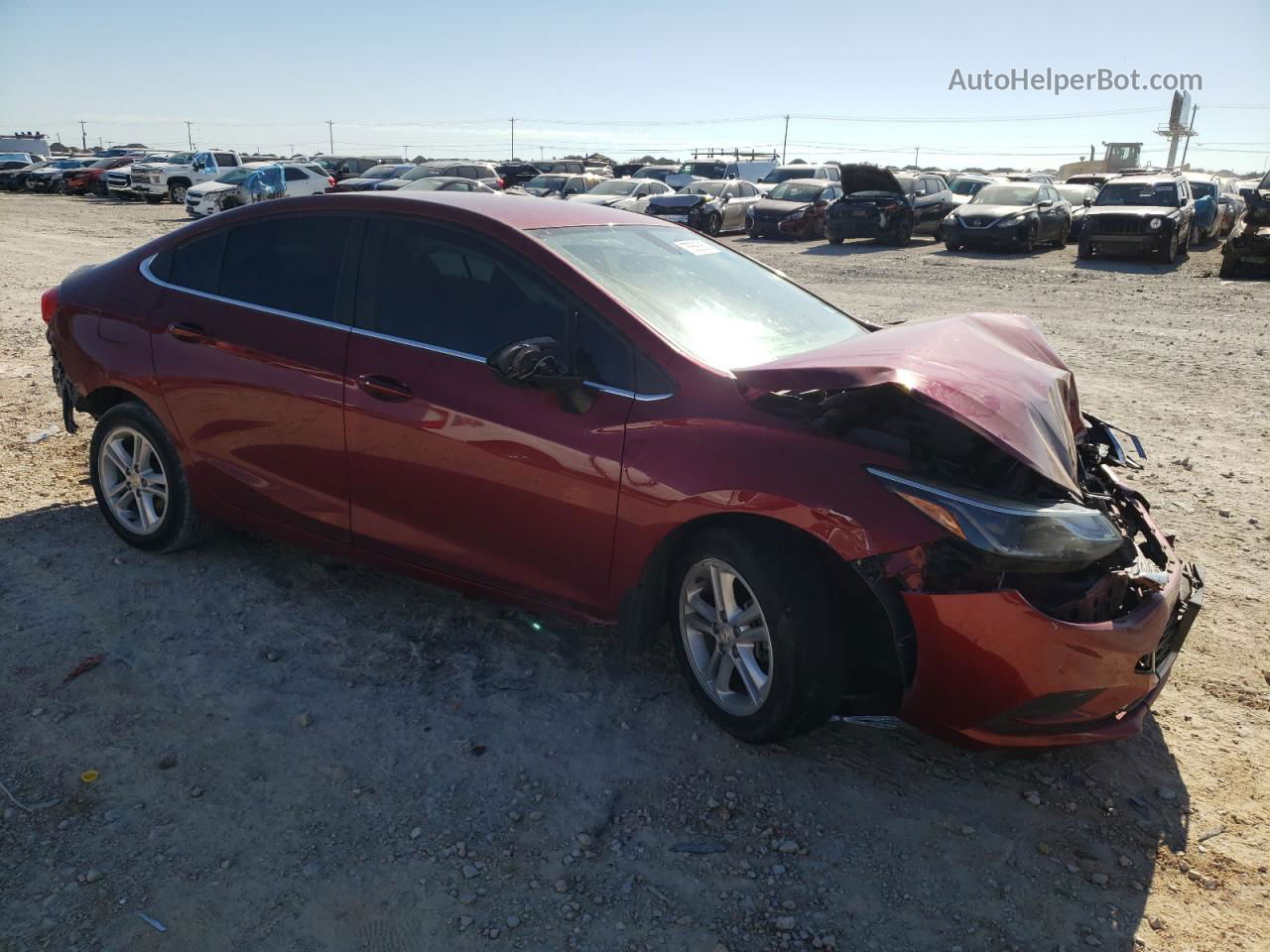 2018 Chevrolet Cruze Lt Red vin: 1G1BE5SM2J7189419