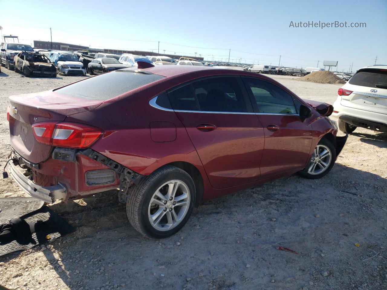 2018 Chevrolet Cruze Lt Red vin: 1G1BE5SM2J7189419