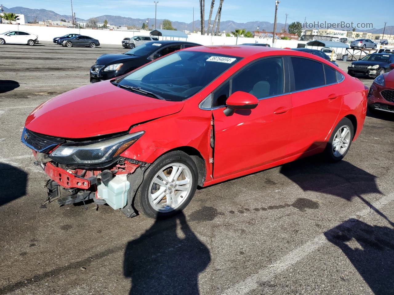 2016 Chevrolet Cruze Lt Red vin: 1G1BE5SM3G7290641