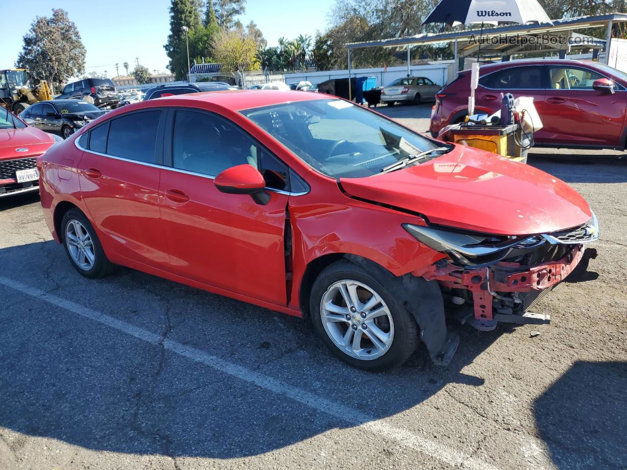 2016 Chevrolet Cruze Lt Red vin: 1G1BE5SM3G7290641