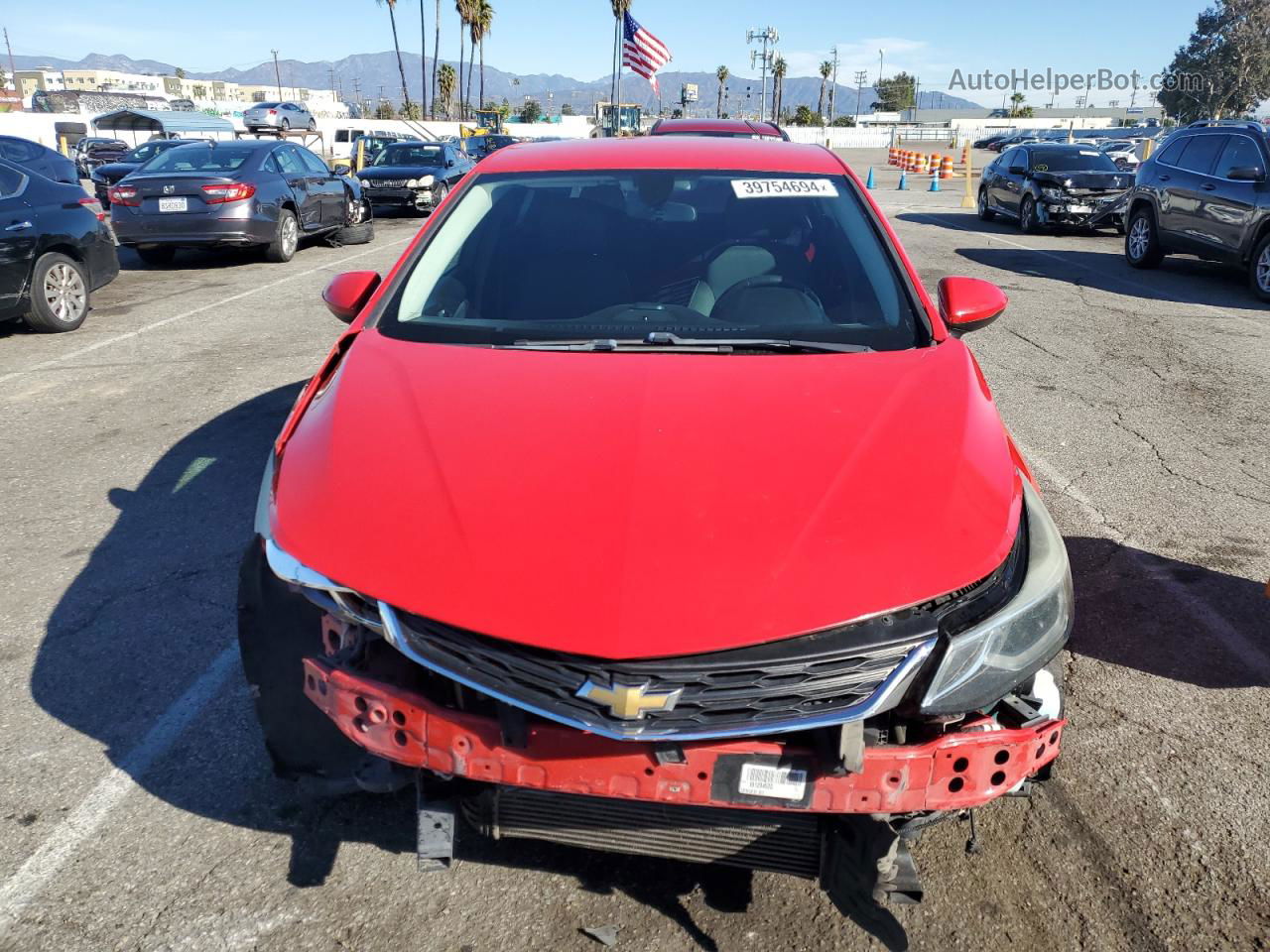 2016 Chevrolet Cruze Lt Red vin: 1G1BE5SM3G7290641