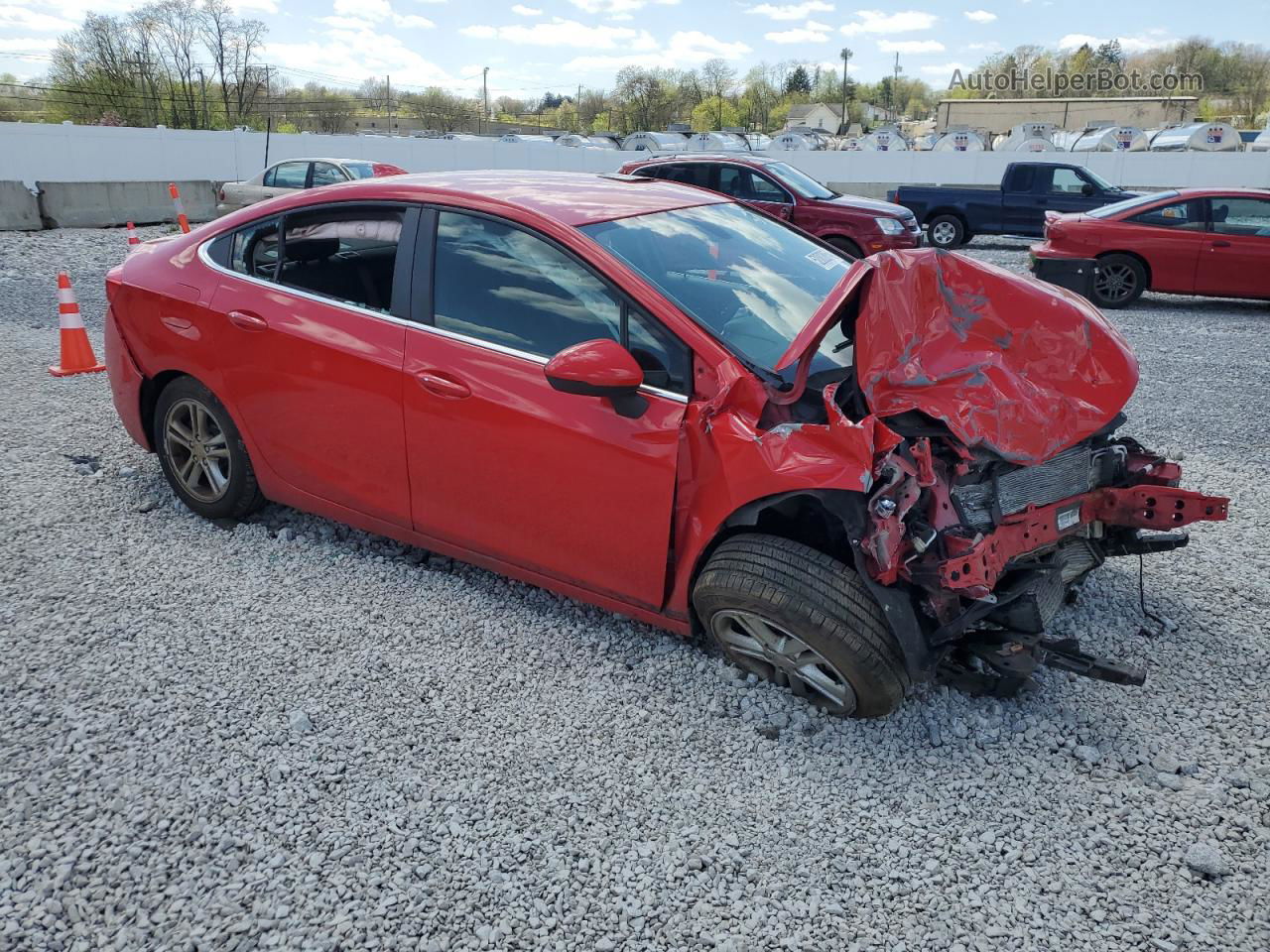 2017 Chevrolet Cruze Lt Red vin: 1G1BE5SM3H7244096