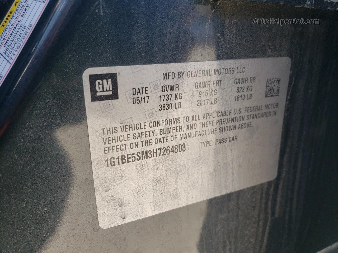 2017 Chevrolet Cruze Lt Black vin: 1G1BE5SM3H7264803