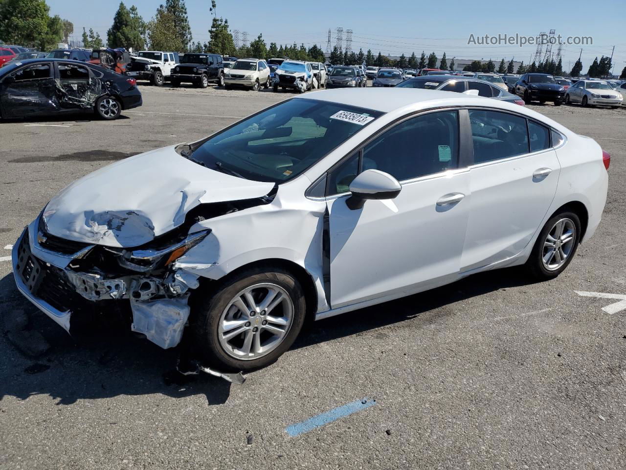 2016 Chevrolet Cruze Lt White vin: 1G1BE5SM4G7313926