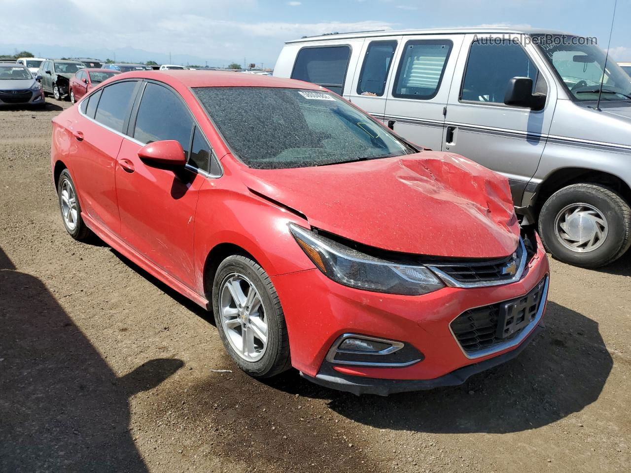 2017 Chevrolet Cruze Lt Red vin: 1G1BE5SM4H7215867