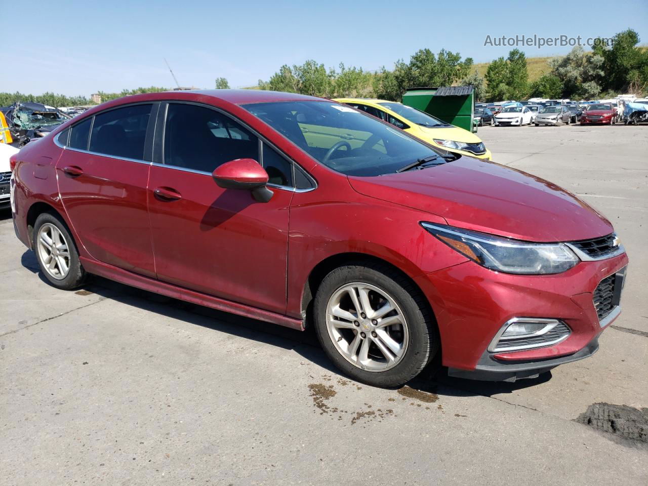 2017 Chevrolet Cruze Lt Red vin: 1G1BE5SM4H7235973