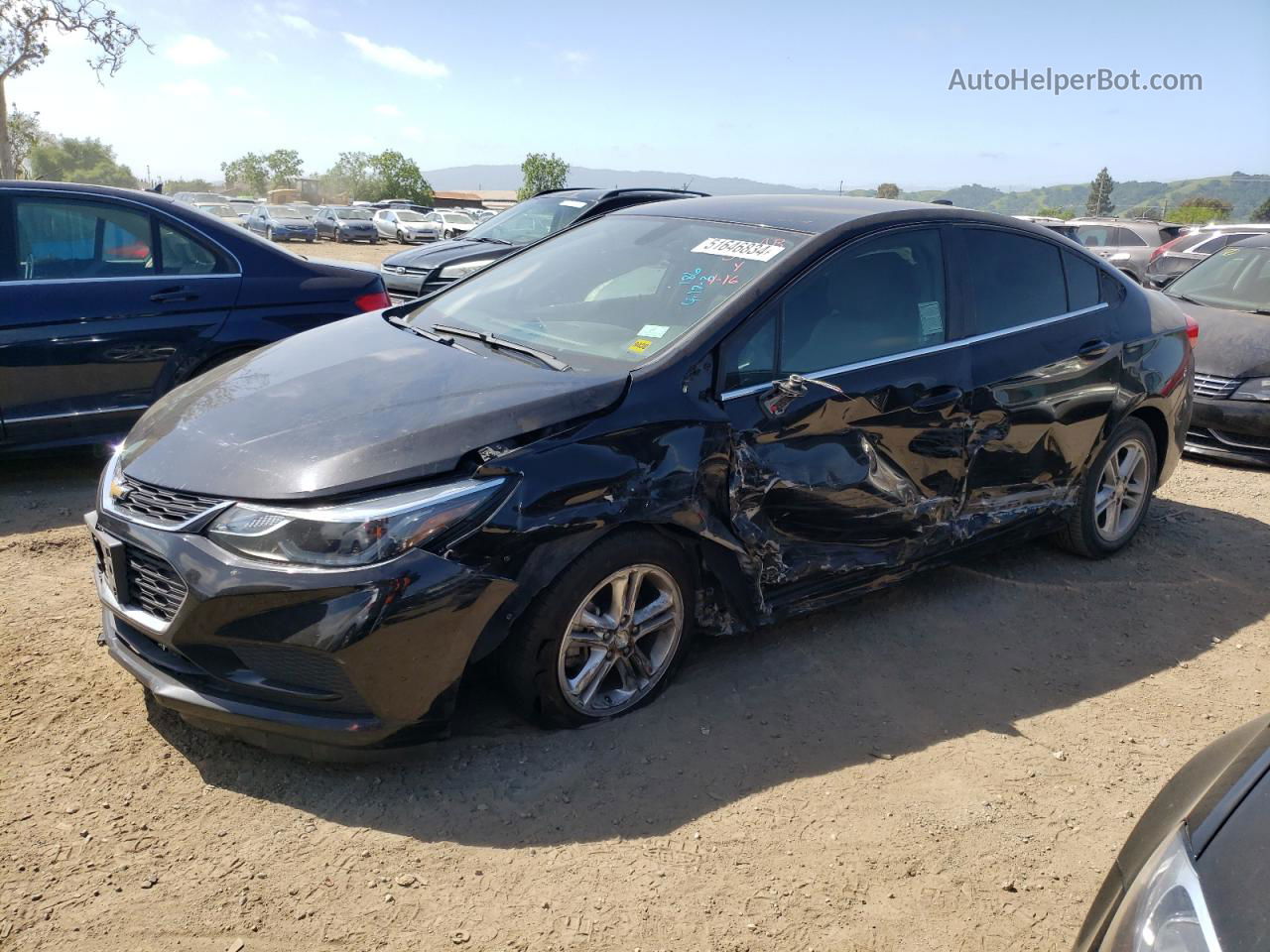 2017 Chevrolet Cruze Lt Черный vin: 1G1BE5SM4H7251610