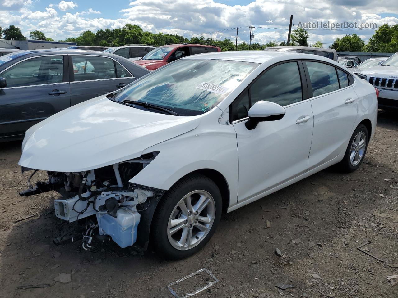 2017 Chevrolet Cruze Lt White vin: 1G1BE5SM4H7260159