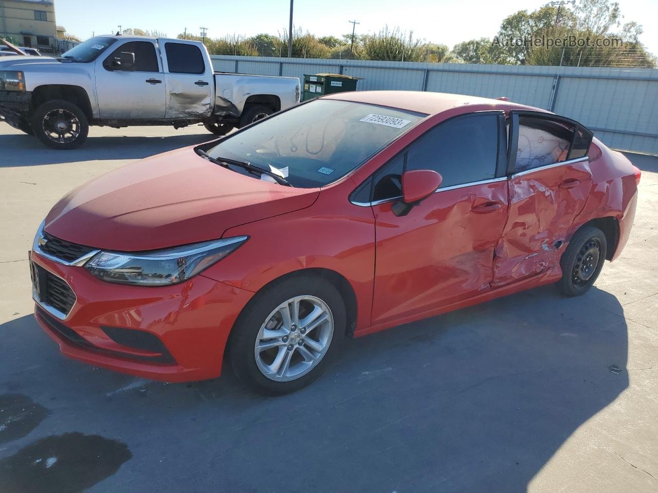 2018 Chevrolet Cruze Lt Red vin: 1G1BE5SM4J7232285