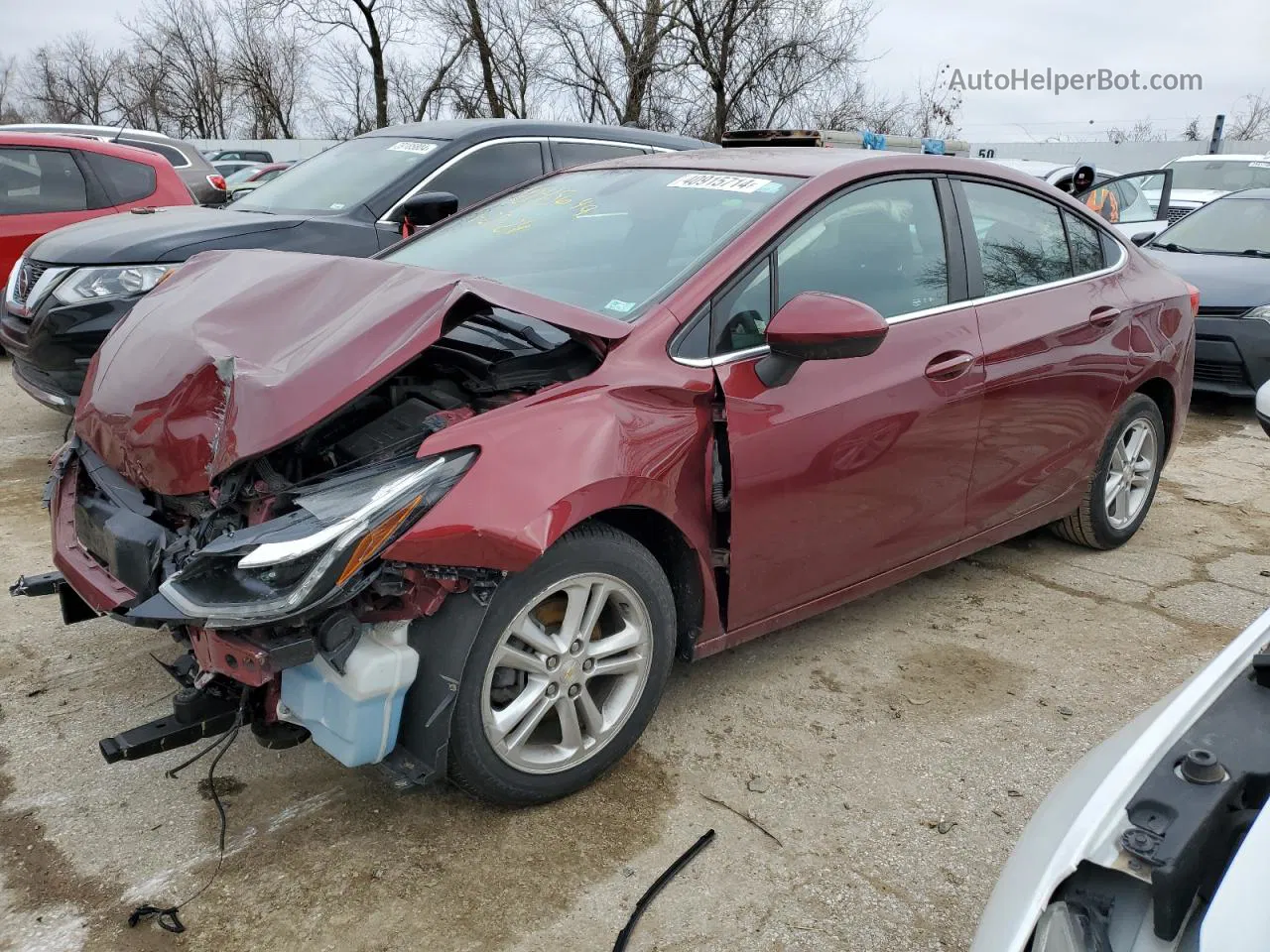 2016 Chevrolet Cruze Lt Maroon vin: 1G1BE5SM5G7276997