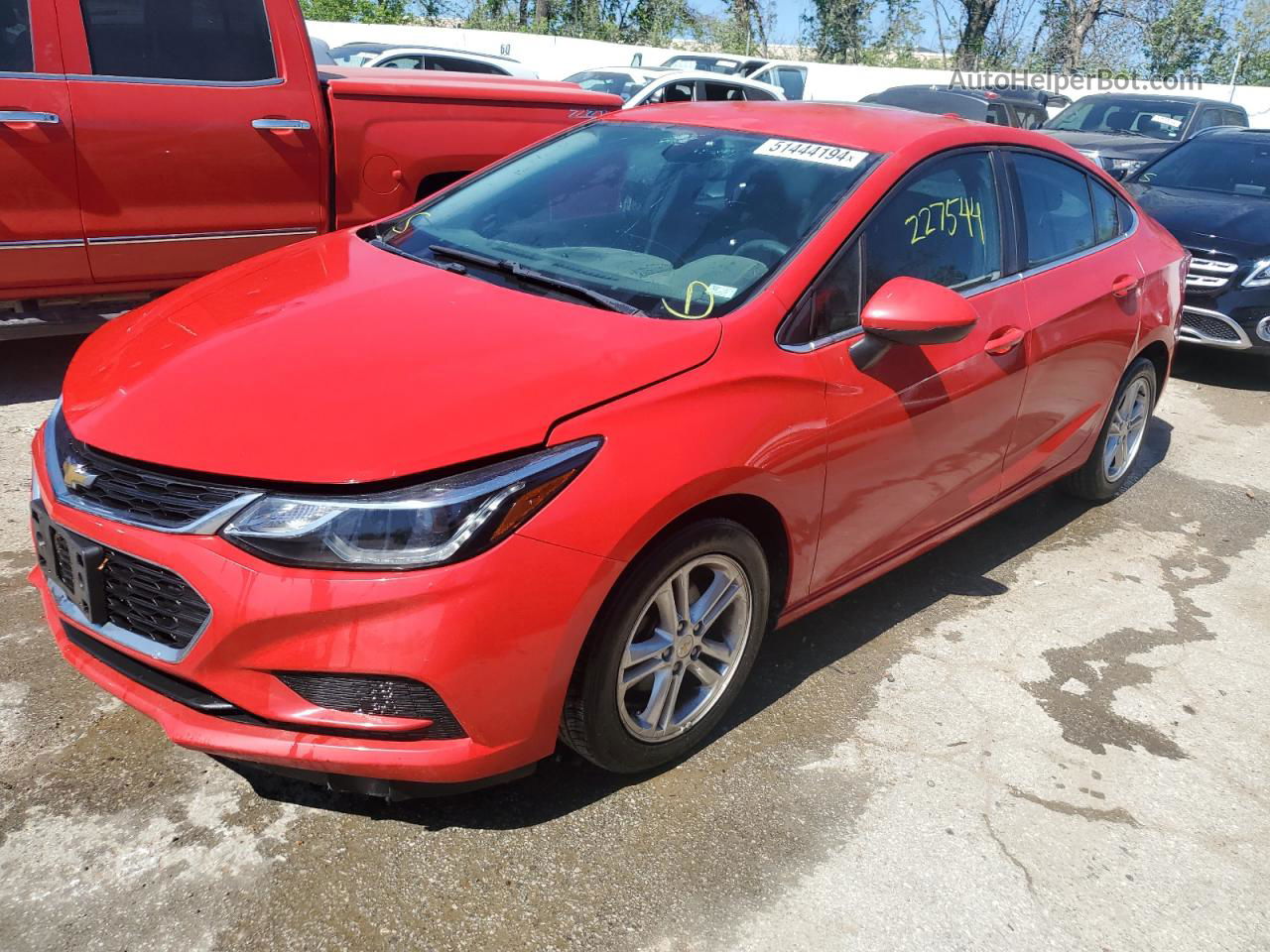 2016 Chevrolet Cruze Lt Red vin: 1G1BE5SM5G7314468