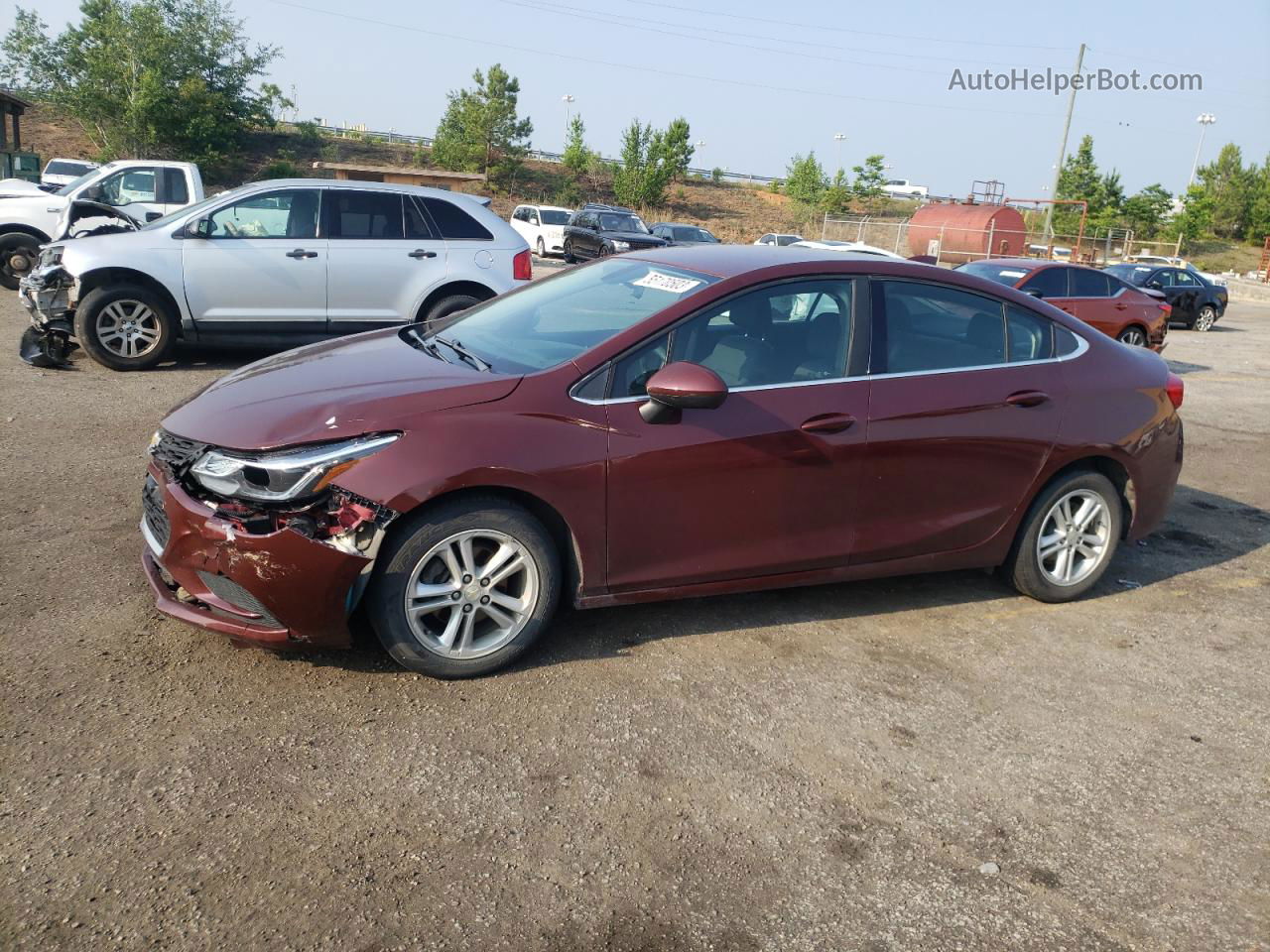 2017 Chevrolet Cruze Lt Бордовый vin: 1G1BE5SM5H7121528