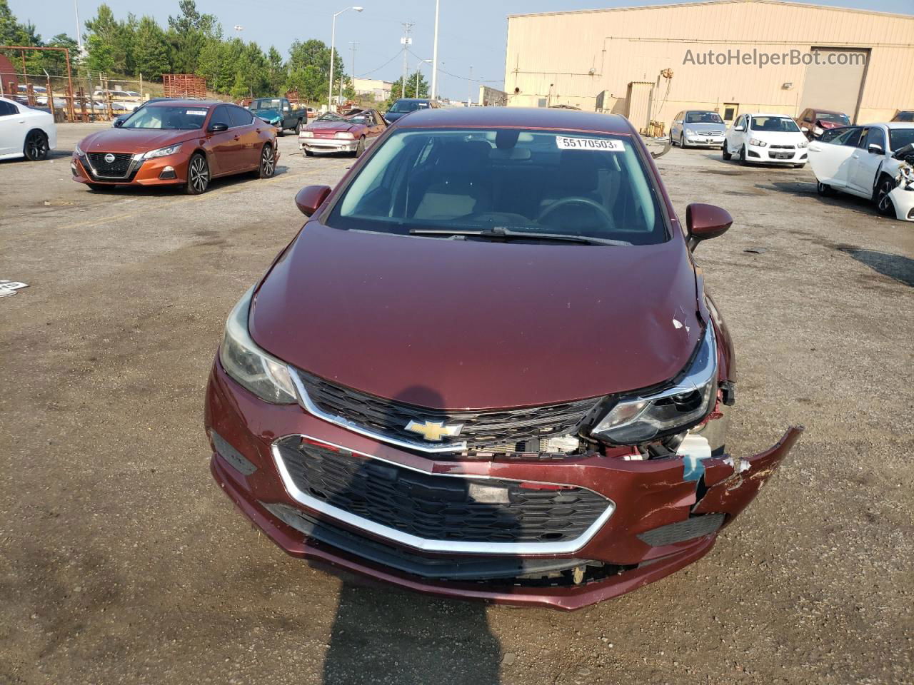 2017 Chevrolet Cruze Lt Burgundy vin: 1G1BE5SM5H7121528