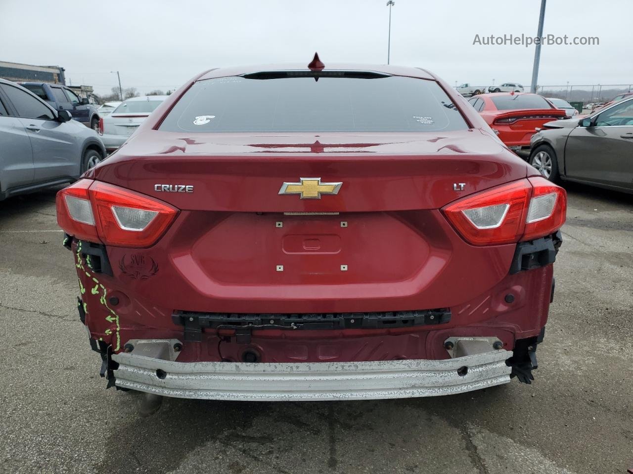 2017 Chevrolet Cruze Lt Red vin: 1G1BE5SM5H7206336