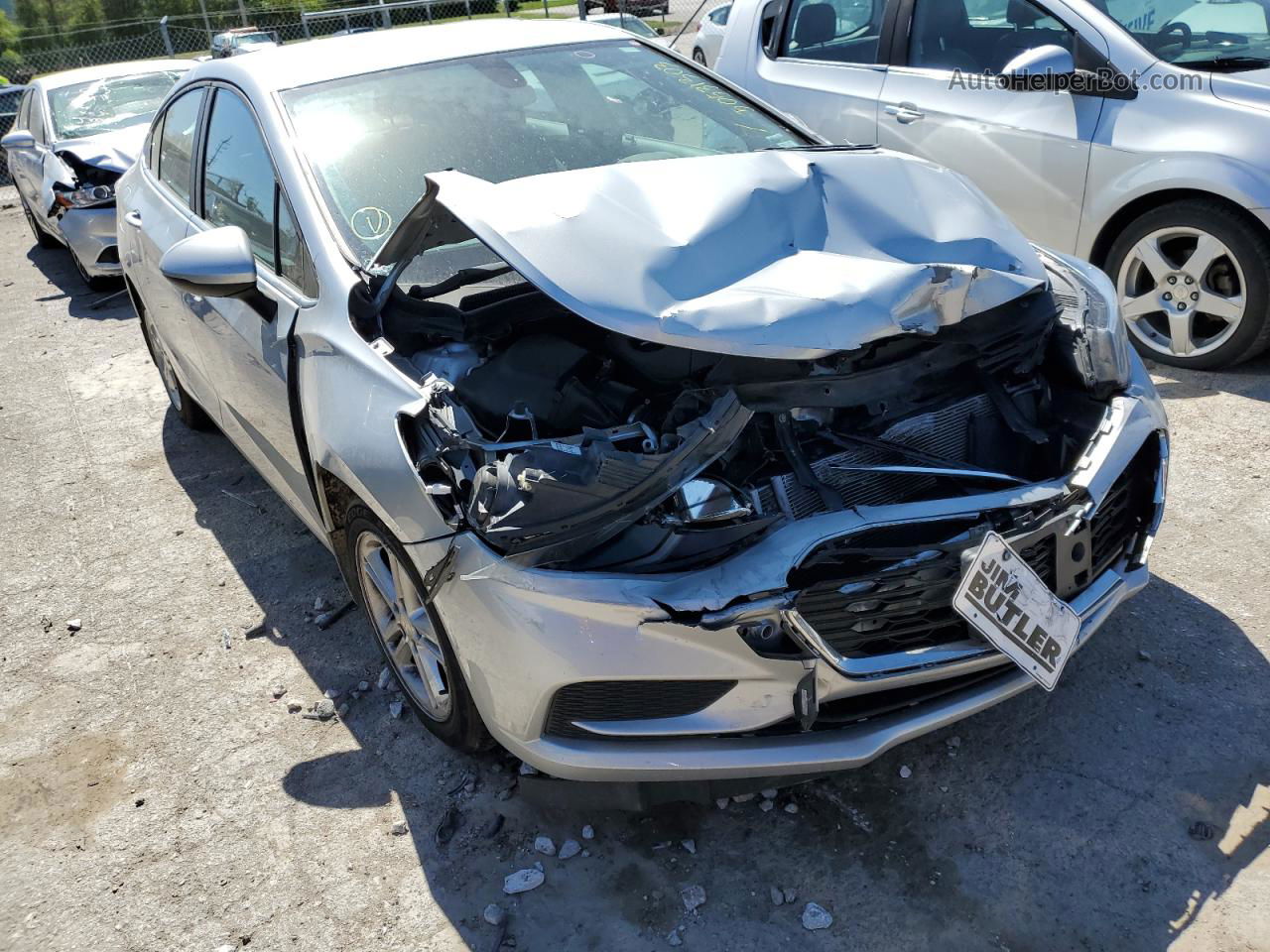 2017 Chevrolet Cruze Lt Silver vin: 1G1BE5SM5H7230250