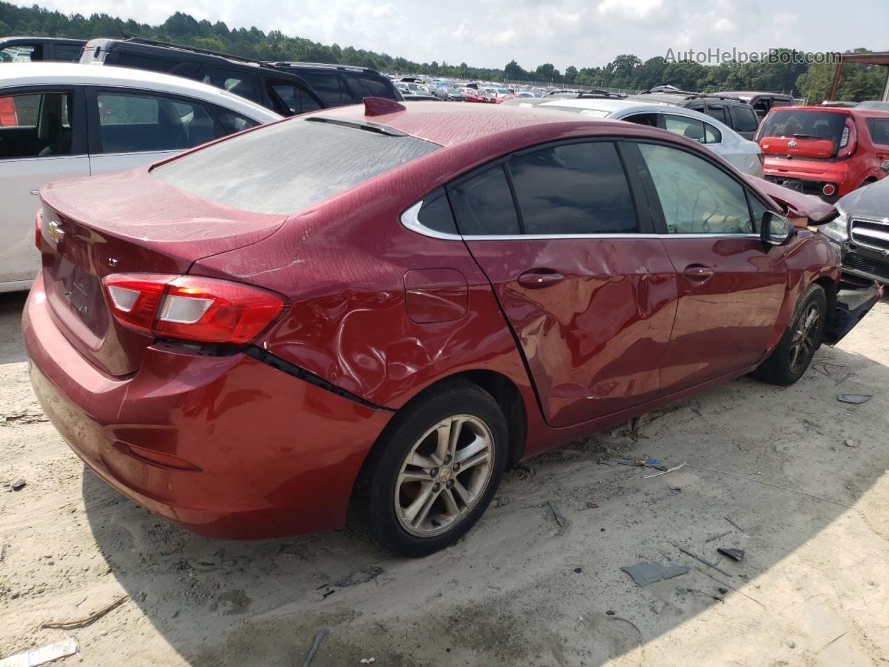 2018 Chevrolet Cruze Lt Burgundy vin: 1G1BE5SM5J7105383