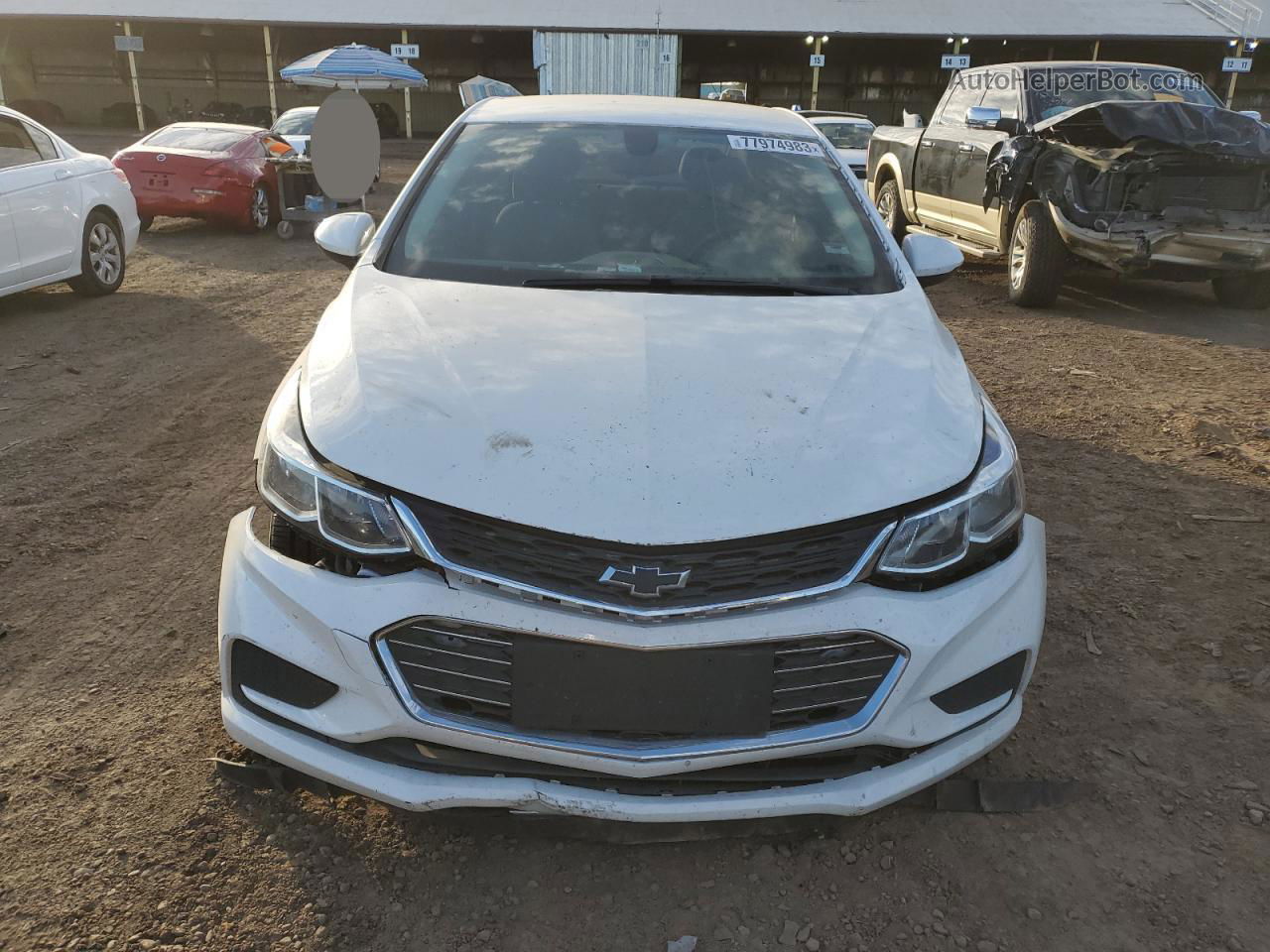 2018 Chevrolet Cruze Lt White vin: 1G1BE5SM5J7191133