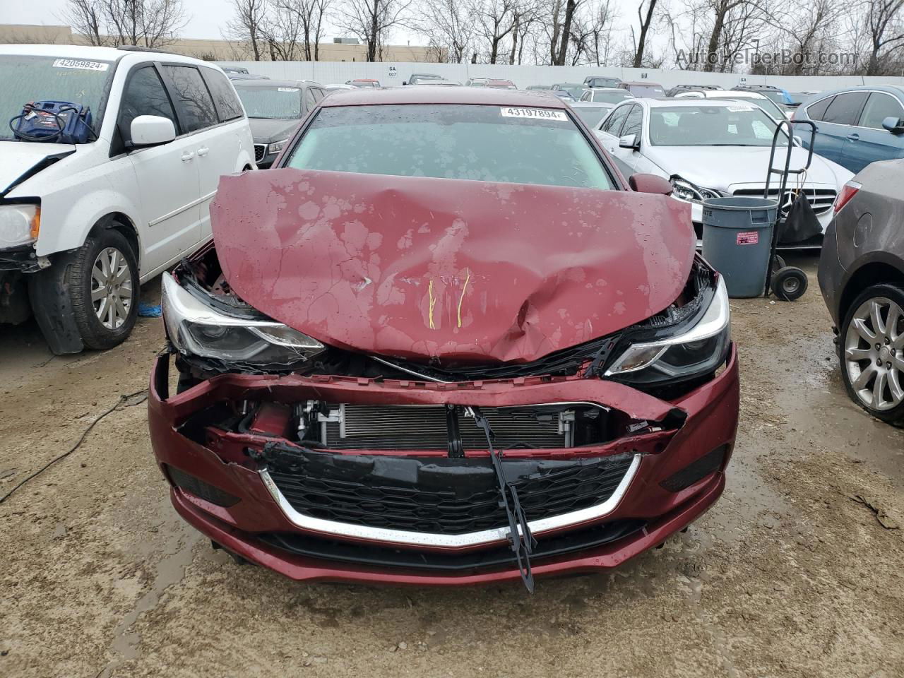 2016 Chevrolet Cruze Lt Maroon vin: 1G1BE5SM6G7262347