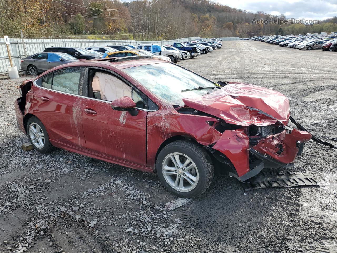 2017 Chevrolet Cruze Lt Burgundy vin: 1G1BE5SM6H7151332