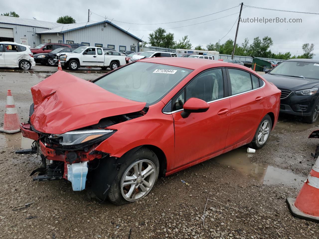 2017 Chevrolet Cruze Lt Red vin: 1G1BE5SM6H7209861