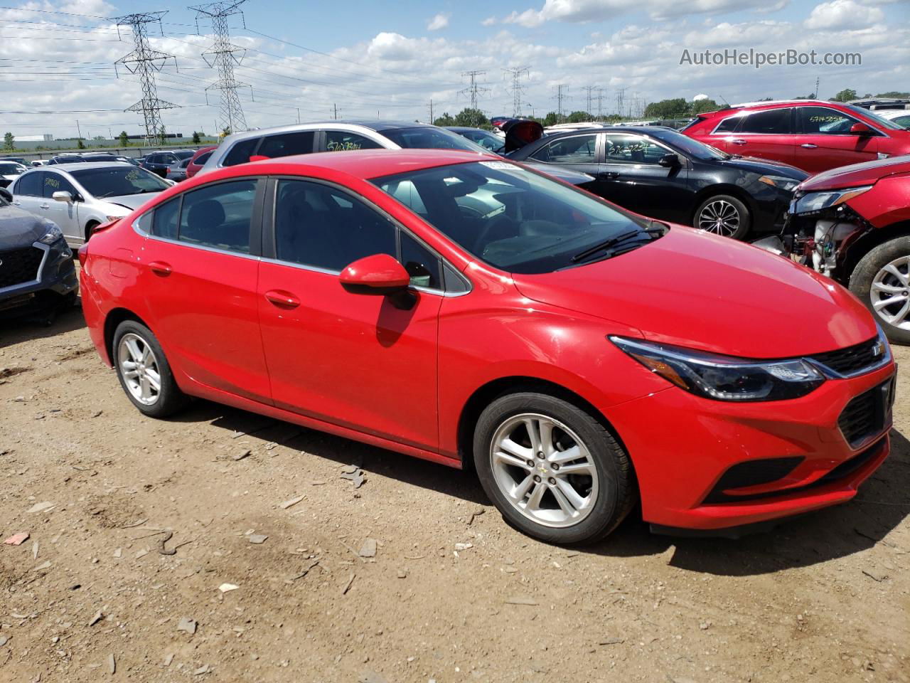 2017 Chevrolet Cruze Lt Red vin: 1G1BE5SM6H7214798