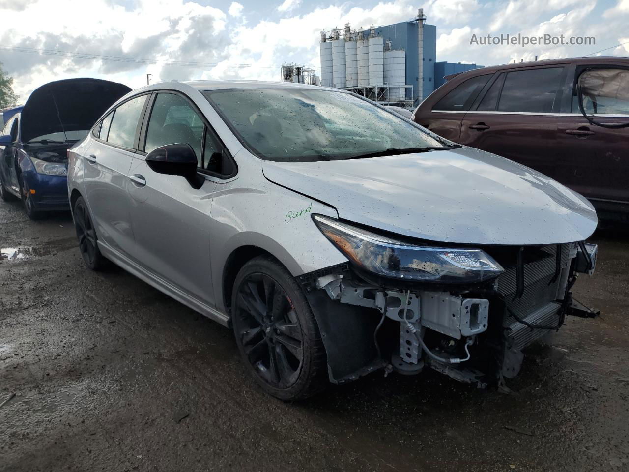 2018 Chevrolet Cruze Lt Silver vin: 1G1BE5SM6J7216556